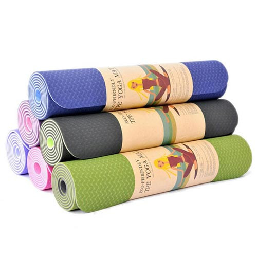 Thảm tập yoga TPE 6mm 2 lớp dòng cao cấp TPE602 (kèm túi)